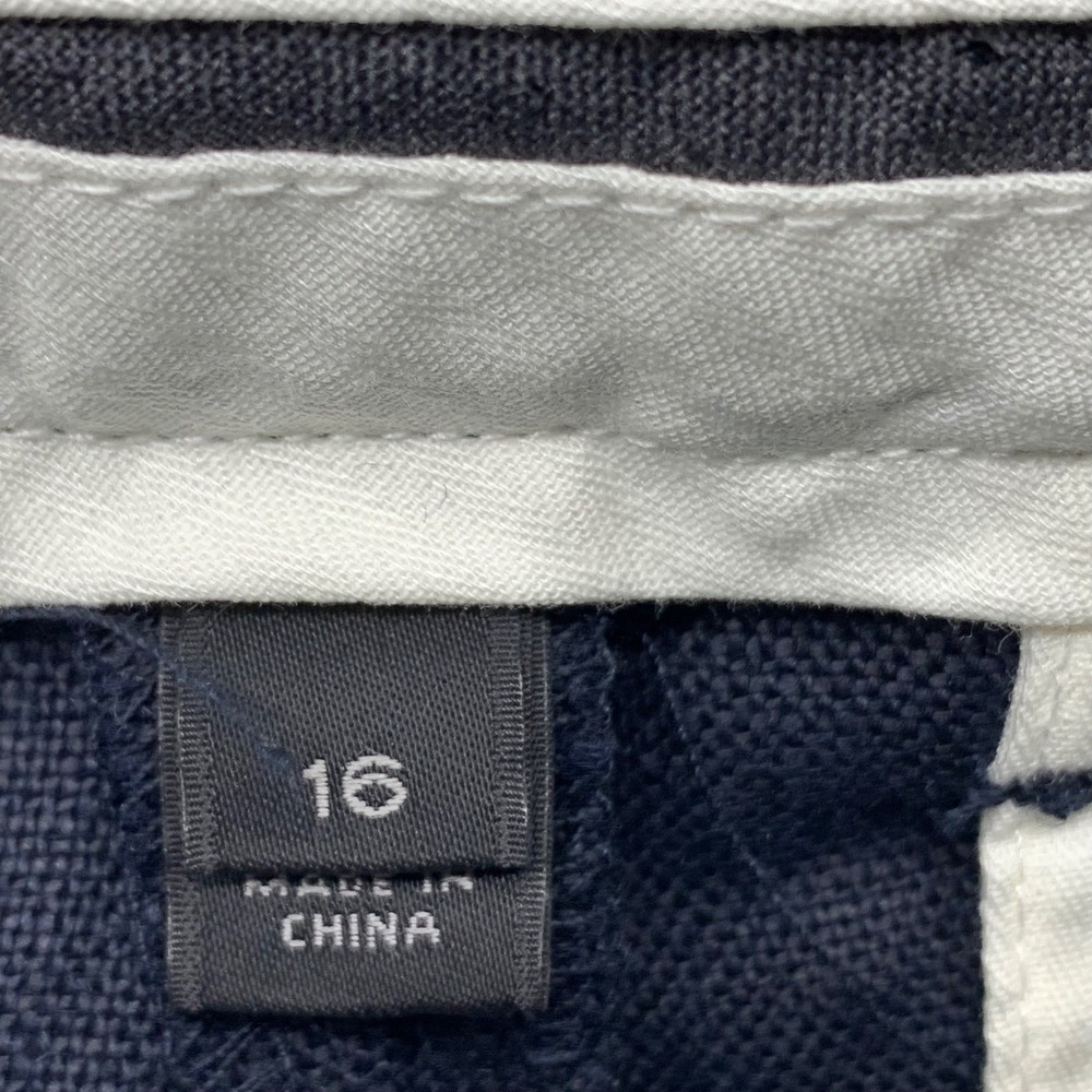 J. Crew Crewcuts Ludlow Slim Boys‎ Suit Pant Navy Linen Dress Pants Size 16 - Picture 7 of 11